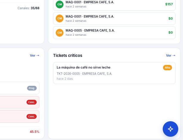 Botón flotante del Asistente VendingPro